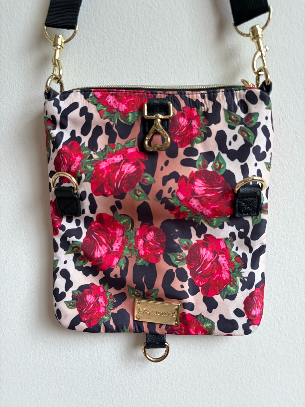 Betsey Johnson Floral Leopard Crossbody Bag - Picture 3 of 7